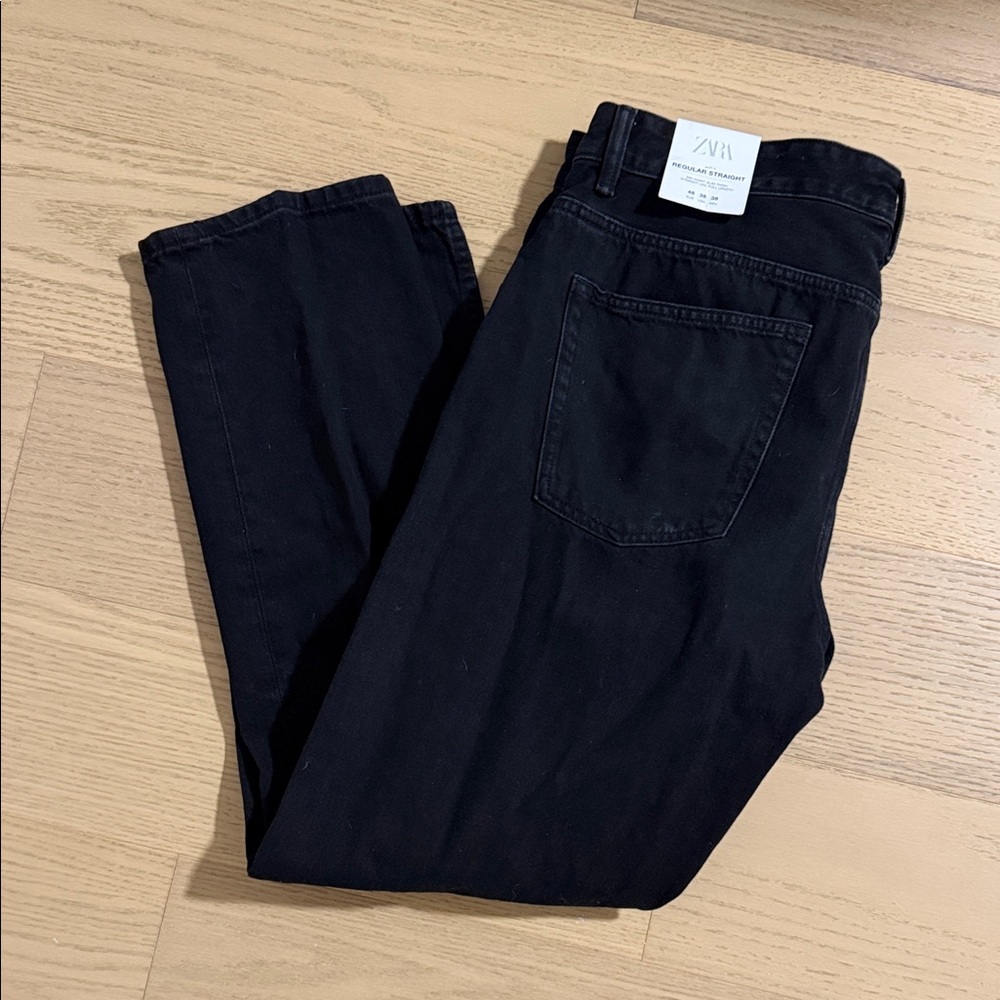 Zara regular straight jeans